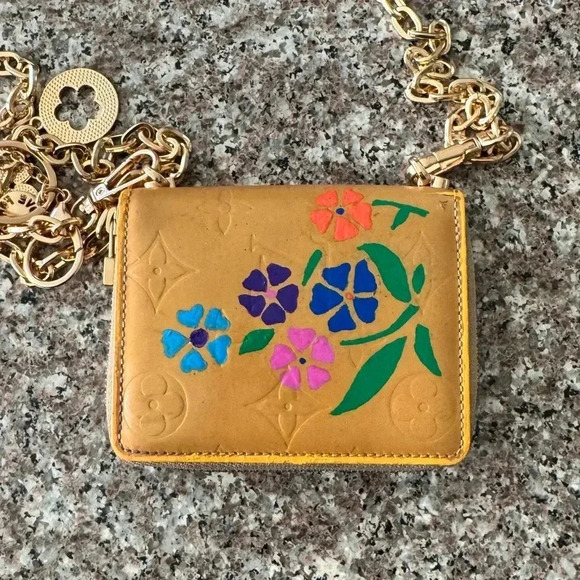 - CLouis Vuitton
Vintage 2000 Zippy Compact Wallet hand  painted converted - Picture 3 of 17